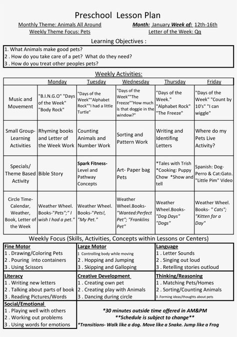 Monthly Lesson Plan Template Elegant Full Size Free Preschool Monthly Lesson Plan Templates Early Childhood Lesson Plan Template, Monthly Lesson Plan, Toddler Lesson Plans Template, Preschool Weekly Lesson Plans, Pre K Lesson Plans, Daycare Lesson Plans, Preschool Lesson Plan Template, Weekly Lesson Plan Template, Lesson Plan Format