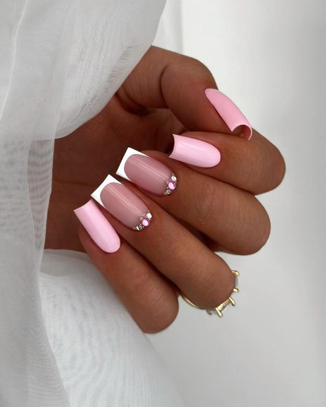 Pink White Nails, Neon Pink Nails, Wow Nails, Acrylic Nails Coffin Pink, Rose Nails, Summer Acrylic Nails, Nagel Inspo, Pink Acrylic Nails, Luxury Nails