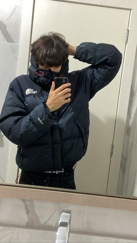 The North Face and Supreme Black North Face Jacket Outfit, North Face Jacket Outfit, Black North Face Jacket, The North Face Puffer, North Face Nuptse, Cute White Guys, Streetwear Men Outfits, Black North Face, North Face Jacket