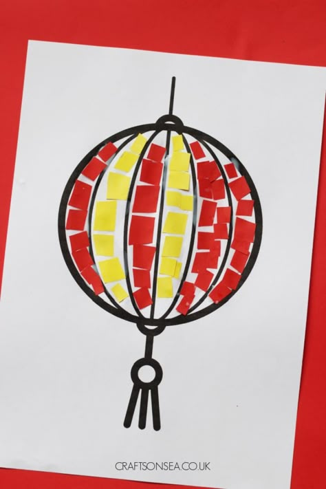 Chinese Lantern Template, Chinese Lantern Drawing, Chinese Lantern Craft, New Year Craft For Kids, Drawing Art Projects, Lantern Crafts For Kids, Chinese New Year Craft, Chinese New Year Kids, News Years Crafts For Kids