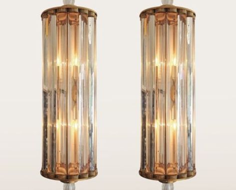 Pair Vintage Old Art Deco Brass & Glass Rod Ship Light Fixture Wall Sconces Lamp | eBay Liver King, Ship Light, Kentish Town, Deco Lighting, Downstairs Loo, Master Room, Art Deco Wall, Art Deco Lighting, Art Deco Lamps