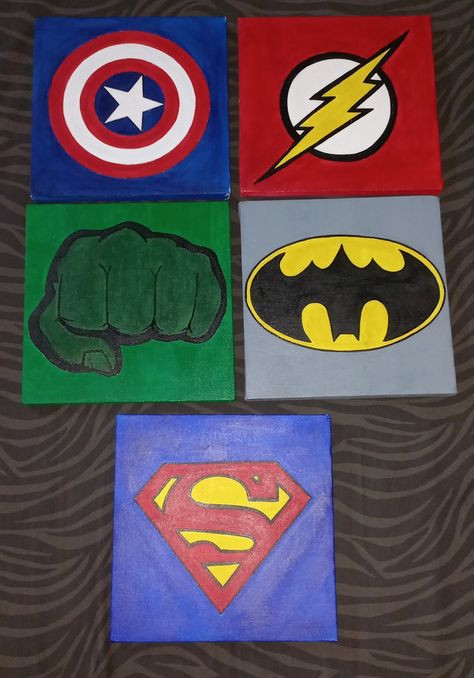 Drawing Ideas Smiley Face, Superhero Painting, Batman Painting, All Avengers, Batman Drawing, School Painting, Kids Painting, Boy Drawing, Kids Canvas