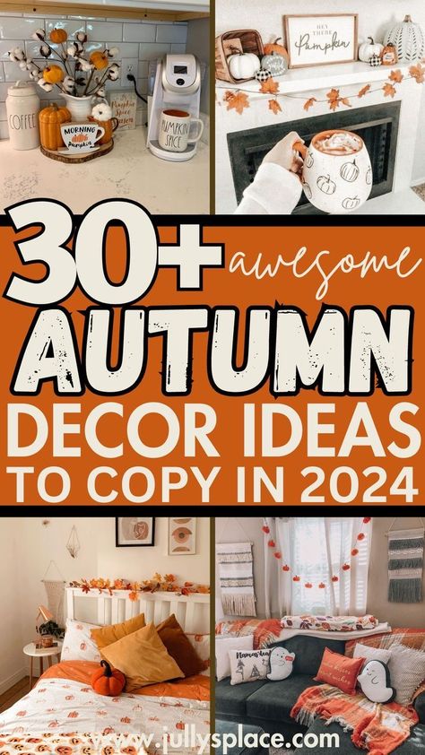 Fall Front Room Decor, Fall Decor Ideas For Small Kitchen, Cute Fall Decor Living Room, Autumnal Home Decor, August Home Decor Ideas, October Bedroom, Fall Decor Ideas For The Home Diy, Autumn Aesthetic Decor, Coffee Table Fall Decor