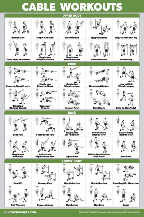 AmazonSmile : QuickFit Cable Machine Workout Poster - Cable Machine Exercise Chart (Laminated, 18" x 27") : Sports & Outdoors Weight Machine Workout, Cable Workouts, Cable Machine Workout, Gym Workouts Machines, Cable Workout, Cable Machine, Exercise Chart, Gym Machines, Workout Posters