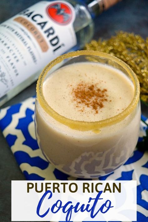 Coquito Recipe No Eggs, Cracker Barrel Fried Apples, Coquito Recipe, Flavored Rum, Boricua Recipes, Cuban Food, Rican Food, Eggnog Recipe, Egg Nog