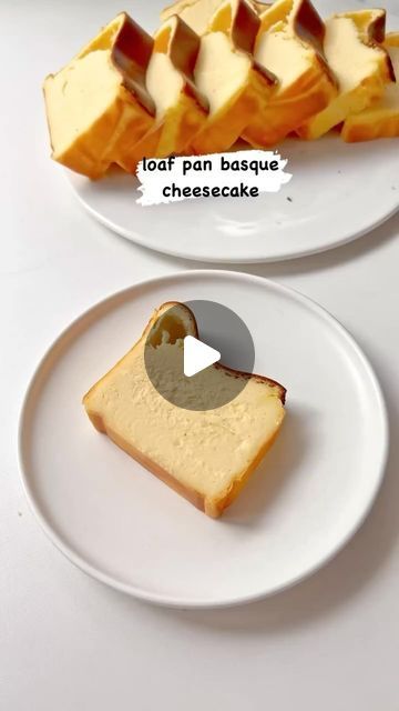 Only the best desserts🍫🍰 on Instagram: "How to bake Pan Loaf Basque Cheesecake✨🍰🍞

Cr:u_tastekitchen

Ingredients

360g softened cream cheese

70g confectioners’ sugar

10g cornstarch

3 eggs

1 egg yolk

100g heavy cream

 

Steps:

Softened the cream cheese. Add in confectioners’ sugar and beat until smooth. Add in cornstarch and beat until smooth. Gradually add in 3 eggs and 1 egg yolk, beat until well combined. Add in heavy cream and mix well.
Preheat the oven to 428℉(220℃). Line the loaf pan with parchment paper, pour in the batter and send into the oven to bake for 28 minutes. Let the cheesecake cool down in room temperature. Set it in the fridge to cool overnight. Slice and serve." Loaf Cheesecake, Cheesecake Basque, Basque Food, Basque Cheesecake, Fall Goodies, Decadent Food, Cheesecake Lovers, Easy Cheesecake Recipes, Aip Recipes