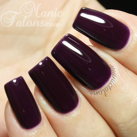 Nail Polish | Dark | Purple | Madam Glam UV Gel 291 - Deep Dark Purple Ongles Gel Violet, Gel Manicure Colors, Purple Gel Nails, Gel Nails Long, Dark Purple Nails, Nails Rose, Plum Nails, Blackberry Pie, Madam Glam