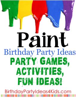 Art Party Games Activities, Art Party Activity Ideas, Art Party Game Ideas, Paint Party Games For Kids, Artist Party Ideas For Kids, Outdoor Paint Party For Kids, Paint Party Activities, Art Birthday Party Games, Kid Paint Party Ideas