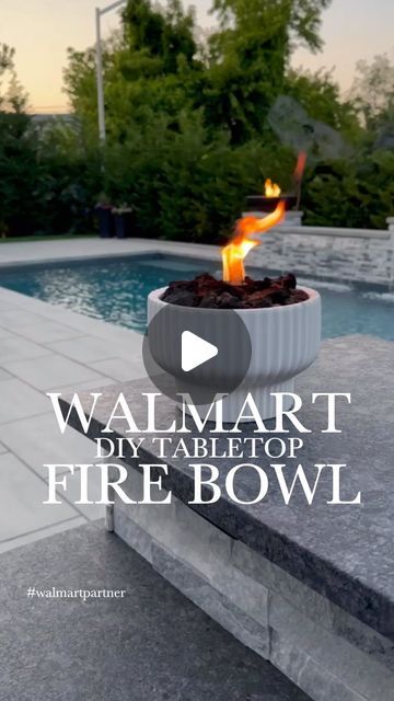 Emilia Aquino | Always Stylish Home on Instagram: "Comment WALMART for a link! This easy tabletop fire bowl DIY is an affordable way to make a huge impact in your patio space this summer and I got everything I needed @walmart #walmartpartner  I love the ambiance this gives and keeps the bugs away too! Would you make this?  🔗 comment WALMART for a link or click the link in my bio and select “Shop My Post” 🤍 follow @alwaysstylish_home for more home decor and design inspo ✨ LIKE, SAVE & SHARE this post for more inspo  #walmarthome #affordablehomedecor #homedecor #boujieonabudget #modernorganic   Patio decor, Affordable home finds, affordable home decor, organic modern home, home decor, best sellers, viral decor, Walmart finds" Fire Bowls Around Pool, Diy Fire Bowl Tabletop, Fire Bowl Diy, Diy Fire Bowl, Diy Tabletop Fire Bowl, Organic Modern Home, Tabletop Fire Bowl, Diy Bowl, Walmart Home