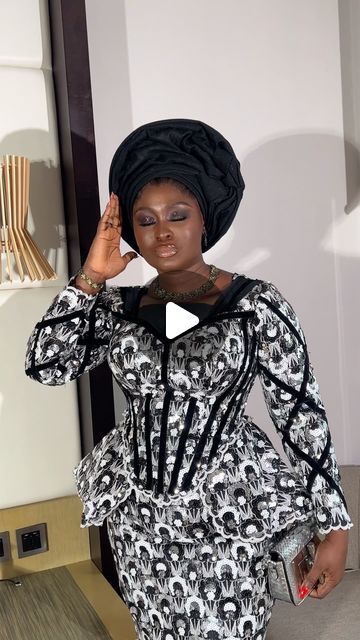 Princess Adebola Jumoke Raji .Multi -Award Winning Fashion on Instagram: "A round of applause for this beauty in black and silver! A clean representation of vibrancy and style. Be the absolute show stopper in this lace two piece skirts and blouse rocked effortlessly by our CEO.   Fabric by Teekayfashion   Dress by Teekayfashion   #Teekayfashion #reels #explorepage #explore  #explorepage✨  #viral #viralvideos" Lace Top And Skirt Outfit, Lace Skirt And Blouse Styles, Lace Skirt And Blouse, Beauty In Black, Round Of Applause, Lace Styles, Skirt And Blouse, Yellow Lace, Black And Silver