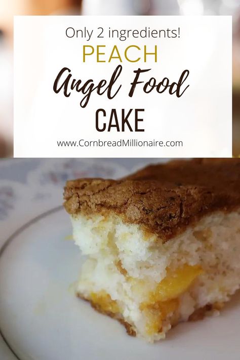 Angel Food Cake Toppings, Best Cake Mix, Fresh Peach Recipes, Angel Food Cake Desserts, Peach Pound Cakes, Sliced Peaches, Angel Food Cake Mix Recipes, Low Calorie Dessert, Peach Desserts