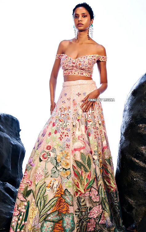 Rahul Mishra - India 🇮🇳 Lehenga Bridal Look, Red Lehenga Bridal, Couture Ready To Wear, Red Bridal Lehenga, Handwork Blouse, Rahul Mishra, Lehenga Bridal, Wedding Lehenga Designs, Bridal Lehenga Collection