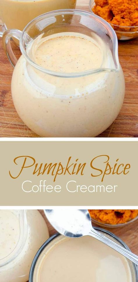 This is an easy recipe for the lust-worthy Pumpkin Spice Coffee Creamer, using just 6 yummy ingredients. Pumpkin Spice all the things!!! You're welcome. #pumpkinspice #coffeecreamer Pumpkin Sauce For Coffee, Pumpkin Spice Creamer Recipe, Homemade Pumpkin Spice Coffee Creamer, Pumpkin Coffee Creamer, Homemade Pumpkin Spice Coffee, Pumpkin Spice Coffee Creamer, Pumpkin Spice Creamer, Homemade Coffee Creamer, Coffee Creamer Recipe