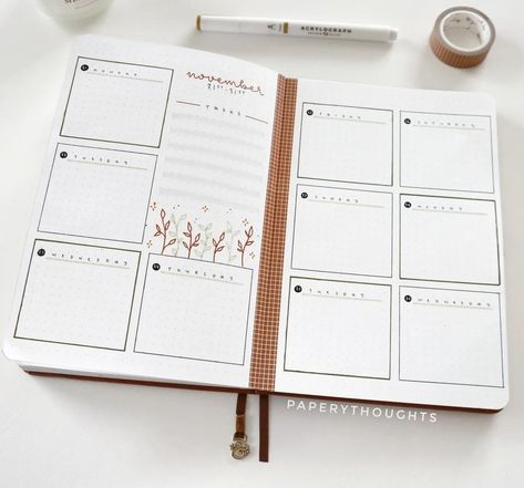 November Bujo, Bujo Supplies, Bullet Journal Weekly Layout, Bullet Journal Minimalist, Tombow Brush Pen, Zebra Mildliner, Bullet Journal Paper, Bullet Journal Hacks, Bullet Planner