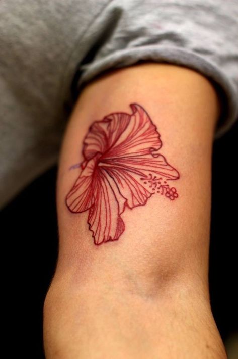 Resilience Tattoo, Wrist Tattoos Words, Hibiscus Flower Tattoos, Basic Tattoos, Hibiscus Tattoo, Tattoos For Black Skin, Red Ink Tattoos, Pretty Tattoos For Women, Tattoo Designs And Meanings