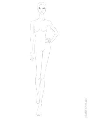 Download Fashion Figure Template Female Croquis, Outline Sample, Figure Template, Fashion Illustration Template, Fashion Croquis, Fashion Mannequin, Fashion Model Drawing, Fashion Figure Templates, Fashion Figure