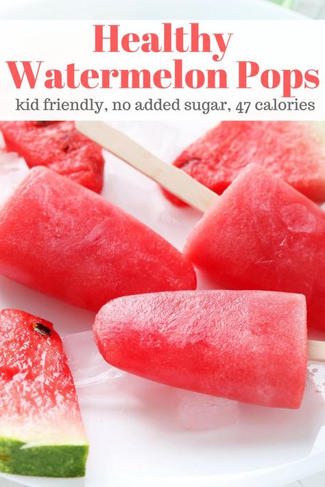 Homemade Fruit Popsicles, Healthy Popsicle Recipes, Watermelon Pops, Ice Pop Recipes, Watermelon Popsicles, Healthy Popsicles, Slender Kitchen, Decorações Com Comidas, Homemade Popsicles