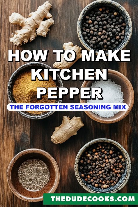 Pepper Mix Recipe, Kitchen Pepper Spice Recipe, Pepper Recipe, Pepper Seasoning, Pepper Spice, All Purpose Seasoning, Homemade Spices, The Dude, Food History