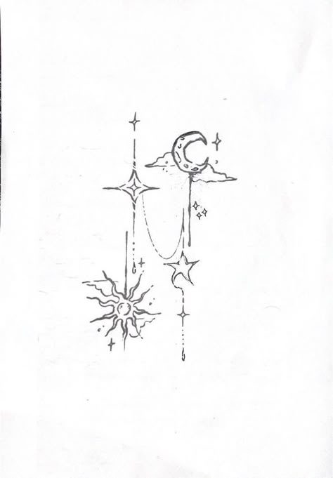 Sun And Moon Tattoo, Desain Buklet, Small Pretty Tattoos, Cute Tiny Tattoos, Discreet Tattoos, Dainty Tattoos, Subtle Tattoos, Spine Tattoos, Dream Tattoos