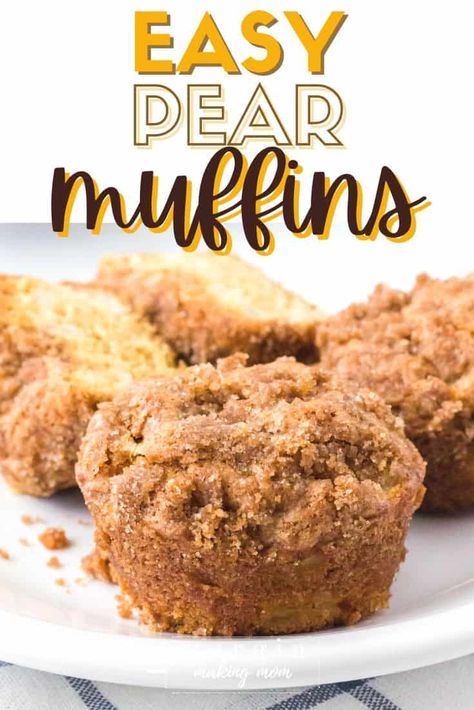 Over Ripe Pears Recipes, Spiced Pear Muffins, Ripe Pear Recipes Easy, Pear Muffins Recipes Healthy, Breakfast With Pears, Recipes With Ripe Pears, Can Pears Recipes, Fresh Pears Recipes, Fresh Pear Recipes Easy Simple