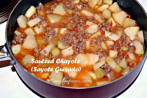 Chayote Recipes, Chayote Squash, Pinoy Recipes, Filipino Cuisine, Beetroot Salad, Vegan Soup Recipes, Pinoy Food, Filipino Food, Keto Food