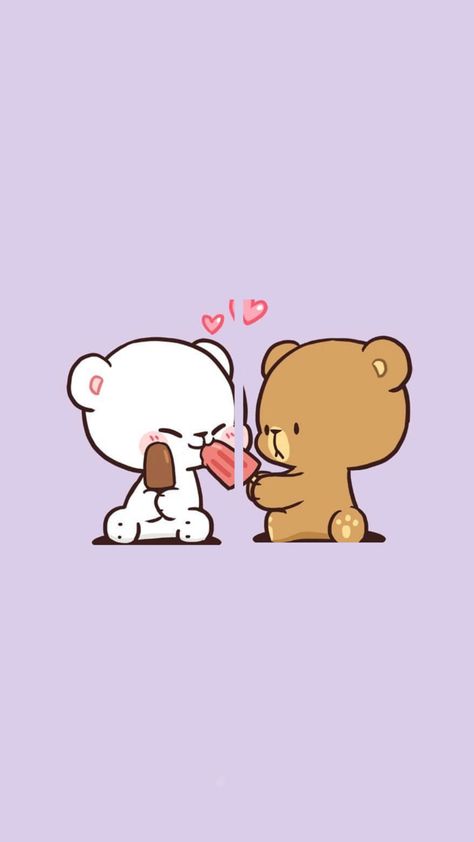 Milk And Mocha Bear Matching Wallpaper, Milk And Mocha Bear Wallpaper Cute, Bear Couple Milk And Mocha, Mochi And Milk Bear, Milk And Mocha Matching Icons, Mocha And Milk Bear, Cute Bear Couple, Milk And Mocha Bear, Milk And Mocha