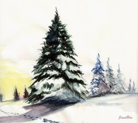 Comment peindre un Sapin à l'aquarelle 8x10 Canvas Painting Ideas, Canvas Painting Ideas Aesthetic, Painting Ideas Aesthetic, Canvas Painting Ideas, Simple Canvas Paintings, Watercolor Journal, Canvas Painting Designs, Painting Art Lesson, Evergreen Trees