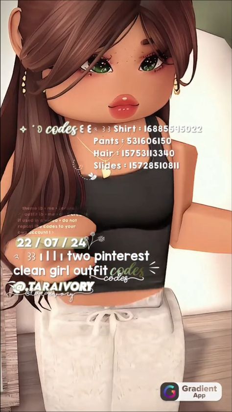 Hair Codes For Bloxburg Brown, Hats Bloxburg Codes, Casual Berry Avenue Codes, Bloxburg Cute Fall Outfit Codes, Farm Outfit Codes Bloxburg, Barry Avatar Codes, Brunette Hair Roblox Codes, Decals Codes Berry Ave, Berry Avenue Lounge Outfit Codes