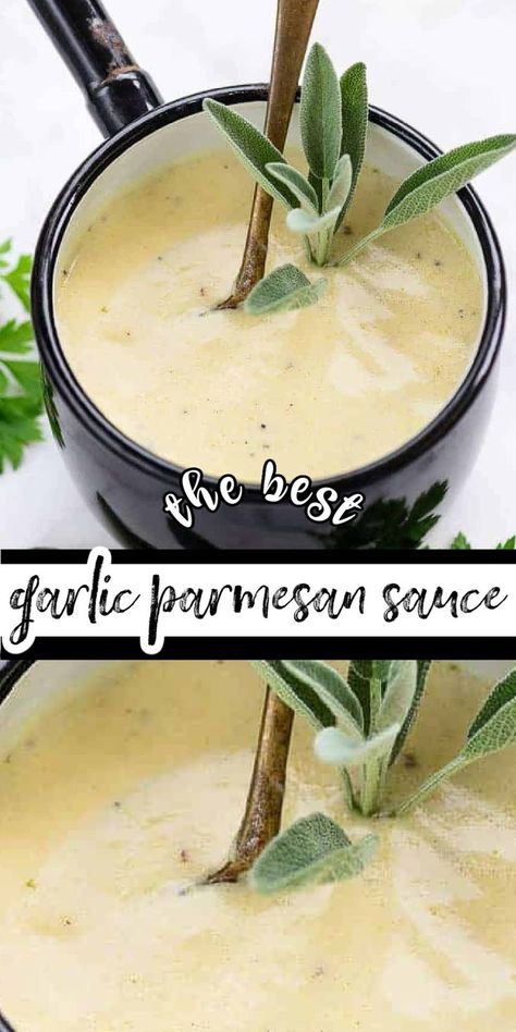 Garlic Parmesan Sauce is a creamy, dense sauce made from garlic and cheese. It is a versatile sauce and can be used to make pizza, pasta, spaghetti, baked vegetables, chicken wings and even rice. Garlic Parmesan Sauce Recipe, Spaghetti Baked, Parmesan Sauce Recipe, Creamy Garlic Parmesan Sauce, Parmesan Roasted Broccoli, Parmesan Crusted Tilapia, Parmesan Cheese Sauce, Garlic Parmesan Sauce, Parmesan Cream Sauce