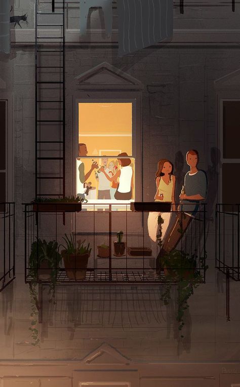 City With Friends, Nights In The City, Pascal Campion, Love Illustration, Cozy Feeling, Romantic Art, Couple Drawings, Couple Art, Art Graphique