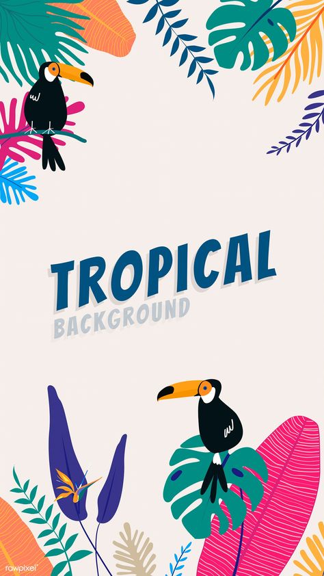 Tropical Poster Design, Tropical Design Graphic, Tropical Illustration Graphics, Vegetation Illustration, Tropical Graphic Design, Sushi Samba, Surf Artwork, Jungle Invitations, Tropical Frames