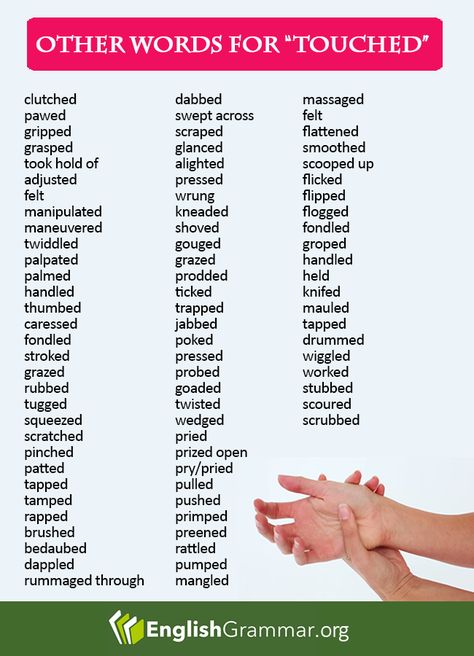 Other words for Touched Touch Synonyms, Other Words For Asked Writing, Word Lists For Writers, Other Words For Annoyed, Other Words For Walked, Other Words For Suddenly, Words To Replace Other Words, Other Words For Smile, Other Words For Good