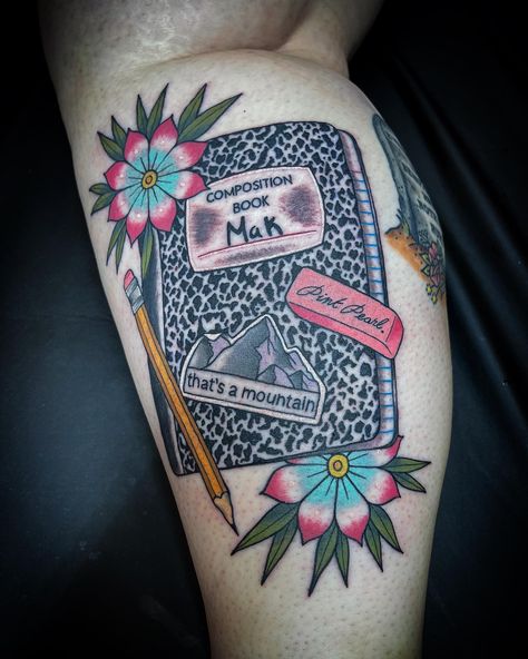 Integrity Ink Tattoo and Piercing Studio | @witchin_n_bitchin got to do this super cool Harriet the Spy composition book piece for @kenzzzz_27 !! . . . . . . #bookish… | Instagram Bookish Instagram, Pencil Tattoo, Harriet The Spy, Book Pieces, Piercing Studio, Composition Book, Pink Pearl, Color Tattoo, Tattoos And Piercings