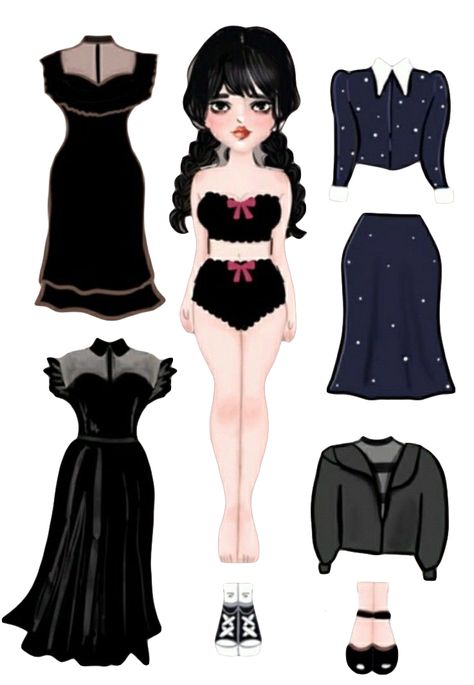 Wednesday paper doll printable Wednesday Addams Paper Doll, Wednesday Paper Doll, Paper Doll Template Printables, Lol Paper Dolls Printable Free, Paper Doll Printable, Disney Paper Dolls, Free Printable Paper Dolls, Monkey Crafts, Paper Doll Printable Templates