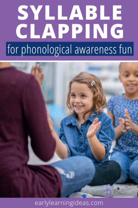 Syllable Activities, Phase 1 Phonics, Teaching Syllables, Early Learning Ideas, Segmenting Words, Syllables Activities, Preschool Phonics, Phonological Awareness Activities, Educational Activities For Preschoolers