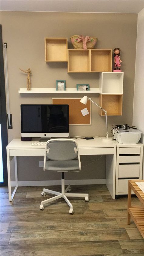 20 Simple And Stylish Workspace With IKEA Micke Desk | Home Design And Interior Ikea Micke Desk, Ikea Micke, Micke Desk, Bureau Decor, Ikea Desk Hack, Diy Dresser Makeover, Ikea Desk, Dekorasi Kamar Tidur, Home Office Space