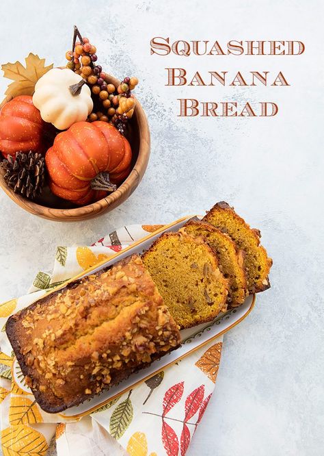 Squash and Banana Bread Squash Banana Bread, Butternut Squash Cake, Butternut Squash Bread, Bread Italian, Squash Cakes, Squash Bread, Pumpkin Banana Bread, Zucchini Banana Bread, Coffee Cakes