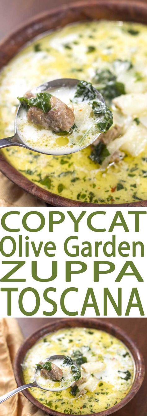 best olive garden soup copycat recipe Olive Garden Soup, Zuppa Toscana Soup Olive Garden, Garden Soup, Zuppa Toscana Soup, Toscana Soup, Diy Easy Recipes, Pasta Fagioli, Diner Recept, Turnips