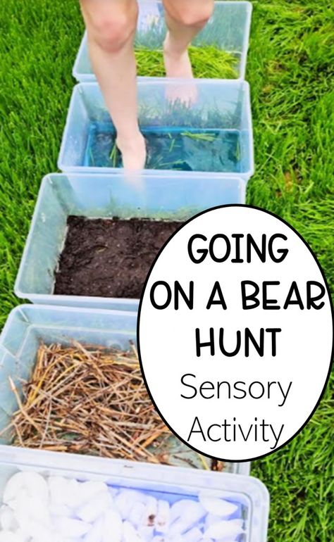 Best We're Going on a Bear Hunt Sensory Activity Outdoor Activity Ideas Preschool, Outdoor Ideas For Preschoolers, Outdoor Ideas Preschool, Camping Gross Motor Activities For Preschool, Exploring Nature Activities For Kids, Outdoor Play Preschool Activities, Nature Hunt For Preschoolers, We're Going On A Bear Hunt Outdoor Activities, Camping Daycare Activities