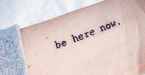 Be Here Now Tattoo, Now Tattoo, Minimalist Tattoo Meaning, Paris Tattoo, Typography Tattoo, Hourglass Tattoo, Key Tattoos, Fairy Tattoo Designs, Tattoo Now