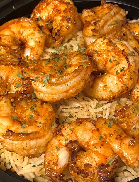 Cajun-style Shrimp & Rice Recipe - Elaichi Elation Shrimp Sausage And Rice, Shrimp Rice And Beans, Asian Shrimp And Rice Recipes, Shrimp Dirty Rice, Food Dishes For Dinner, Cajun Shrimp Fried Rice Recipe, Soul Food Shrimp, Tiger Shrimp Recipes, Shrimp Recipes With Rice