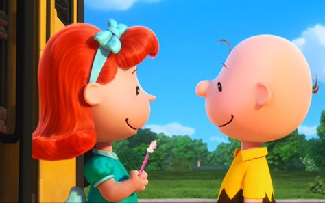 The Little Red Haired Girl Charlie Brown, Charlie Brown And Red Haired Girl, Peanut Movie, Charlie Brown Costume, Red Hair Day, Charlie Brown Wallpaper, Red Haired Girl, The Peanuts Movie, Charlie Brown Characters