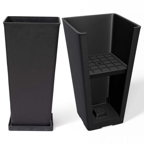 PRICES MAY VARY. PACKAGE INCLUDE - 2*26in Tall Planter + 2*Tray - Each of the planters is equipped with an insert shelf, which offers the choice of fully filling the planter with soil or using it to elevate your plant. Each insert shelf is equipped with one drainage hole and it can also be adapted as a bottom tray. INDOOR & OUTDOOR USES - Our tall planter set is both suitable for indoor and outdoor uses. Place them on the entrance, patio, porch, or indoor spaces like the living room, or home off 2 Set Pots Front Door, House Numbers Pots & Planters, Outside Door Planters, Tall Black Front Door Planter, Tall Planters Front Door Overstock, Winter Pots Outdoor Front Doors Pots & Planters, Tall Planters Front Door Front Porch, Front Door Plants The Home Depot, Front Door Planters The Home Depot