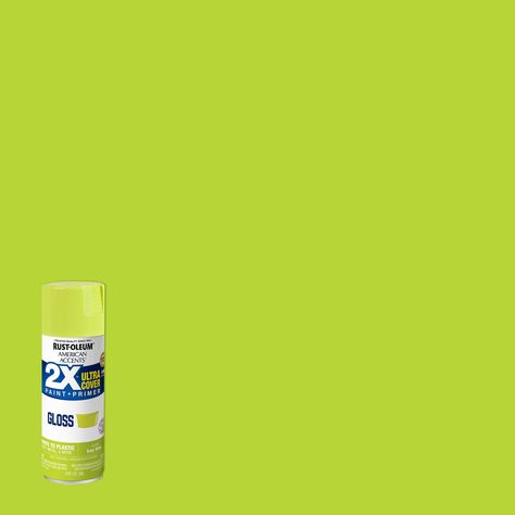 Key Lime, Rust-Oleum American Accents 2X Ultra Cover Gloss Spray Paint- 12 oz - Walmart.com Bright Green Paint, Blue Spray Paint, Paint Keys, American Accent, Condo Ideas, Rust Oleum, Paint Brands, Paint Primer, Modern Cottage