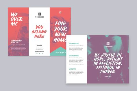 Church Bulletin Designs, Church Brochures, Church Branding, Church Home, Christian Graphic Design, Poster Sport, Modern Brochures, Church Graphics, Company Brochure