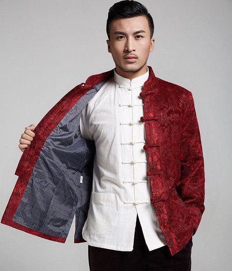 Ancient Chinese Clothing Men, Chinese Fashion Men, Chinese Clothing For Men, Men Formal Outfit, Chinese Suit, Asian Suits, Formal Attire For Men, Mens Vest Fashion, Semi Formal Attire