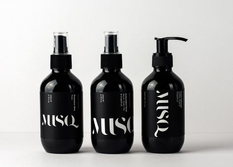 MUSQ Natural Cosmetics on Packaging of the World - Creative Package Design Gallery Bottle Label Design, Cosmetic Packaging Design, Skin Care Packaging, Cosmetic Design, Pump Bottle, Cosmetic Bottles, Packaging Labels Design, Bottle Packaging, Beauty Packaging