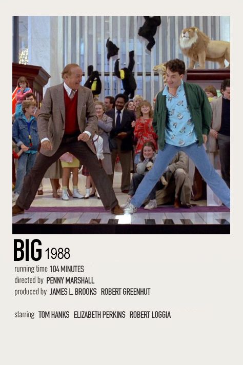 Big 1988, Minimalistic Polaroid Poster, Netflix Movie List, 80s Movie Posters, Photowall Ideas, Big Movie, Film Polaroid, Fire Movie, Movie Collage