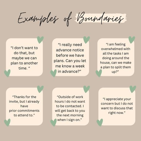 Healthy Boundary Responses, Boundary Setting Quotes, Relationship Boundary Examples, Setting Healthy Boundaries Relationships, Boundaries For Parents, Example Of Boundaries, Work Boundaries Examples, How To Set Personal Boundaries, Boundary Setting With Parents