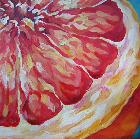 Dawn Eaton - Love this food art. I actually painted an orange slice in this style, like this piece. Looks great!! Dawn Eaton, Natural Form Artists, Natural Forms Gcse, Close Up Art, Natural Form Art, Art Alevel, Gcse Art Sketchbook, Food Artists, Food Painting